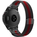 Curea ceas Smartwatch Garmin Fenix 7X / 6X / 5X Plus / 5X / 3 HR / 3, Milanese Loop iUni 26 mm Otel